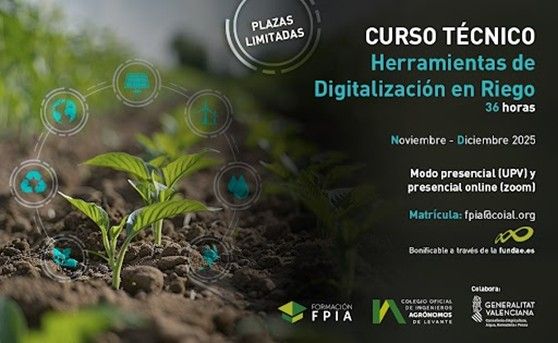 Curso Técnico: Herramientas de Digitalización en Riego (Fecha inicio: 20.11.2025)